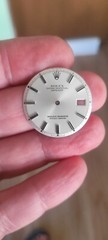 Rolex 100% genuine Silver Sigma non quick set 1601 dial with large hour markers
