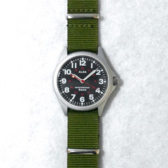 SEIKO ALBA Military Field Watch AQPK403 2020 Black Dial Luminous Green Japan
