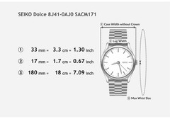 [N MINT] SEIKO Dolce 8J41-0AJ0 SACM171 Silver Dial 33mm Quartz Men’s Watch Z386