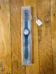 NOS Vintage Swatch 12 Flags – 1984 – LS101 – Working with Case, Battery Included