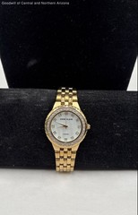 Anne Klein AK/2760 Gold Tone Crystal MOP Ladies Watch