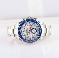 Rolex Yacht-Master II 116680 Stainless Steel 44mm Blue Ceramic Bezel-BOX/PAPER