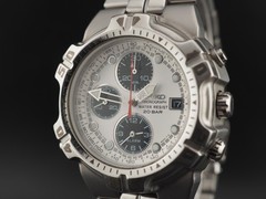 Vintage 1997 Seiko Chronograph 7T32-6K30 Panda Dial Qz 41mm Mens Watch JAPAN