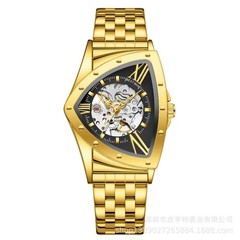 Men’s Triangular Skeleton Watch — Fully Automatic Mechanical, Water-Resi