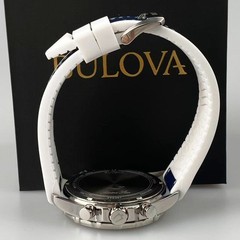 New Bulova Marine Star 96B287 Blue Dial Men’s Chronograph Quartz Watch 43 mm
