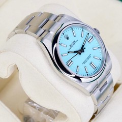 Rolex 124300 Oyster Perpetual 41 TURQUOISE Tiffany Blue Dial Stainless Steel