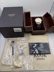 KUOE Royal Smith 90-006 Automatic Watch 35mm Ivory Dial Sapphire Glass Japan