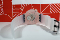 New Rare Swiss Swatch BIG BOLD BLACKINJELLY SemiTransparent Black 47MM SO27E101