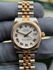 2016 Rolex Datejust 178271 White Roman TT 18k Rose Jubilee Full Set 31mm