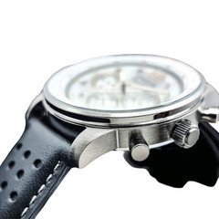 Citizen Gray Dial Chronograph Date Indicator Leather Band Men’s Watch CA4500-24H