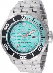 Invicta Pro Diver Wave Men’s Quartz Watch 52mm SS, Turquoise/Black 47846 NIB
