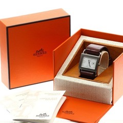 Vintage HERMES Valenia BA1.510 Date Silver Dial Quartz Ladies W/box Used