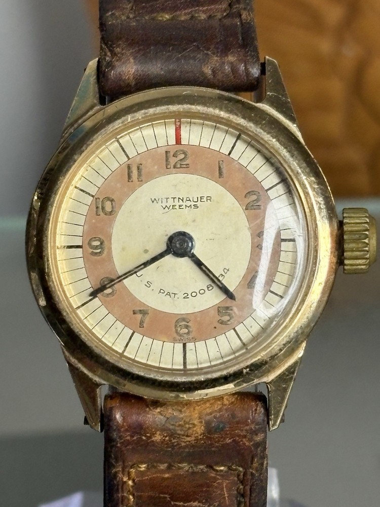 Vintage Rare Wittnauer “WEEMS” Cal. 10TS Solid 14k Gold Case