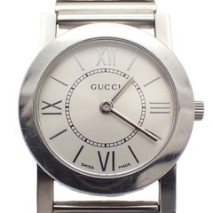 Used GUCCI 5200L.1 Quartz Women’s Watch Silver Dial Aftermarket Band Ioki