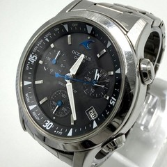 CASIO Oceanus Wave Ceptor OCW-10 Solar Watch Black Dial Working
