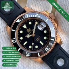 STEELDIVE SD1953S Mens Bronze 40.5mm 300M Automatic Dive Watch NH35 Solid