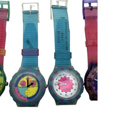 Vintage Gitano Jelly Watch Lot 5 90s Neon Y2K Translucent Sport Watches