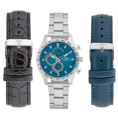 Gianello Verso Interchangeable 3 Strap Watch Set