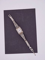 Brighton Hamilton SP Butterfly Watch Vtg Scrollwork New Battery