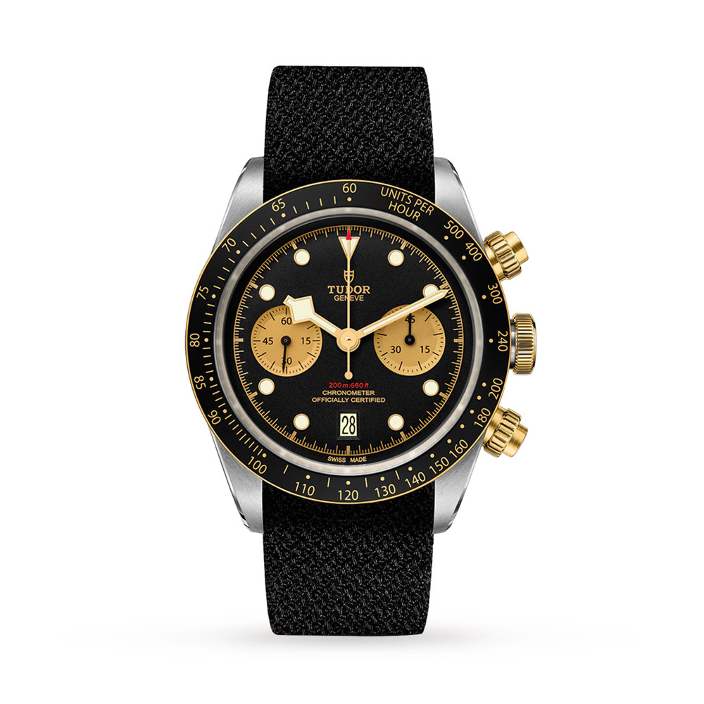 Tudor Black Bay Chrono S&G Yellow Gold Two-Tone Black Dial Watch M79363N-0003