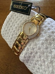Women’s SEIKO Quartz Gold Stainless Steel Vintage Watch 1N00-0BG0 *NEVER USED*