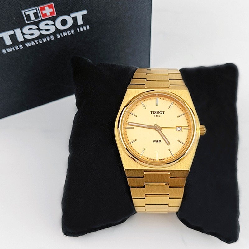 Tissot PRX/316L Champagne Dial T137.410.33.021.00 Men’s Quartz Watch 40mm Steel