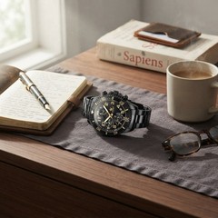 Men’s Luxury Chronograph Watch – 30m Waterproof, Adjustable Stainless Steel