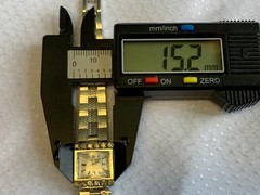 Hilton Windup Wristwatch 17 Jewels Baton Indices Clear Stones Fold Over *RUNS*