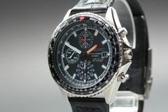MINT SEIKO 7T92-0CF0 SZER022 Flightmaster Pilot ANA Black Quartz Men Watch JAPAN
