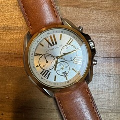 Michael Kors MK-5629 Chronograph Watch Brown Leather Strap Roman Numeral