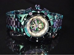 Invicta Reserve Venom Fusian Hybrid Swiss Master Calendar Steel Green Watch New