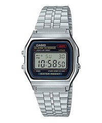 Casio A159WA-N1 Stainless steel strap waterproof square surface