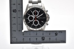 [Exc+5] SEIKO Chronograph 100m 7T92-0DW0 38mm Black Dial Quartz Mens Watch JAPAN