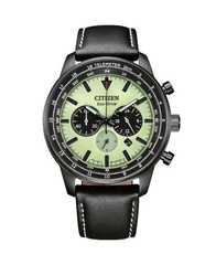 CITIZEN Men Analog Eco-Drive Casual Watch Classic Dress Green Dial Waterproof Ro