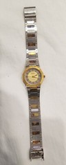 Vintage CVP Watch Tri-tone Metal Date Display Adjustable NEW BATTERY