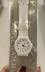 Daiso Japan Simple watch White Analog Japan New