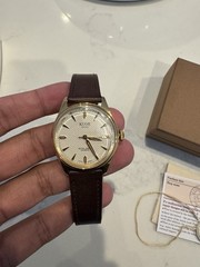 KUOE KYOTO Royal Smith Automatic 35mm Gold Case White Dial Brown Leather Box