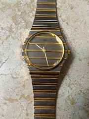 Joy Two-Tone Gold/Silver Stainless Steel Quartz Analog Dress Watch, Round