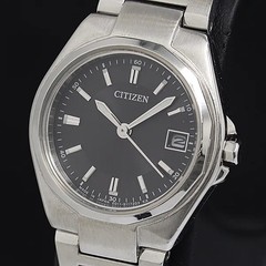Working condition, excellent condition. Citizen E011-S080711 Solar Powered Black