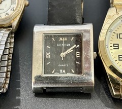 Lot Of 7 Watches, Timex, Geneva, Winnie The Pooh, Acqua, New Batteries In All