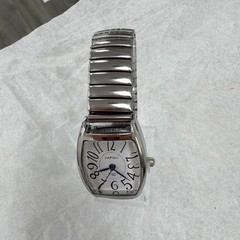 XAPW Women’s Quartz Analog Tonneau Watch Silver Tone Bracelet White Dial Arabic