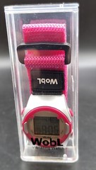 Ladies/ KIds WobL 8-Alarm Vibrating Reminder Digital Watch- Pink-New w Box!