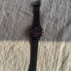 Deyros Men’s Gloss Black Watch With Black & Gold Dial 8 3/4 Inch Band