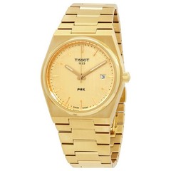New Tissot PRX Gold Tone Quartz 40mm Mens Watch T1374103302100