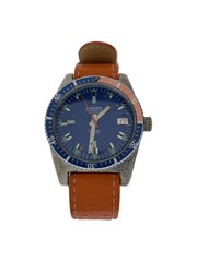 [B1S] Cauny Prima Vintage Pepsi Bezel Sunburned Dial Hand-Wound Watch 515 [k8r]