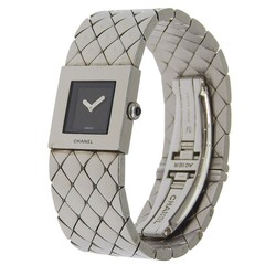 CHANEL Matelasse Watches H0009 blackDial Stainless Steel Quartz Analog dis…