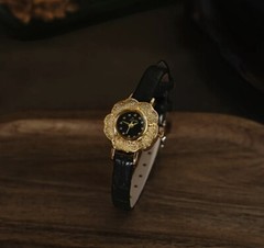 Gold French Vintage Flower Style Unique Dainty Women’s Wrist Watch Cute Gift