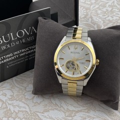 Bulova Surveyor 98A284 Silver-Gold Dial Two-Tone Stainless Automatic Men’s Watch
