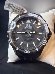 NEW! Invicta Men’s Watch Subaqua Quartz Black/Grey Silicone Strap (69447)