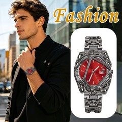 Men’s Novelty Steampunk Y2K Hip Hop Square Case Luminous Date Party Wrist Watch